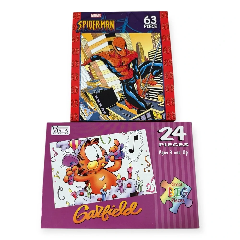 Marvel Spider-Man and Garfield Puzzle Set